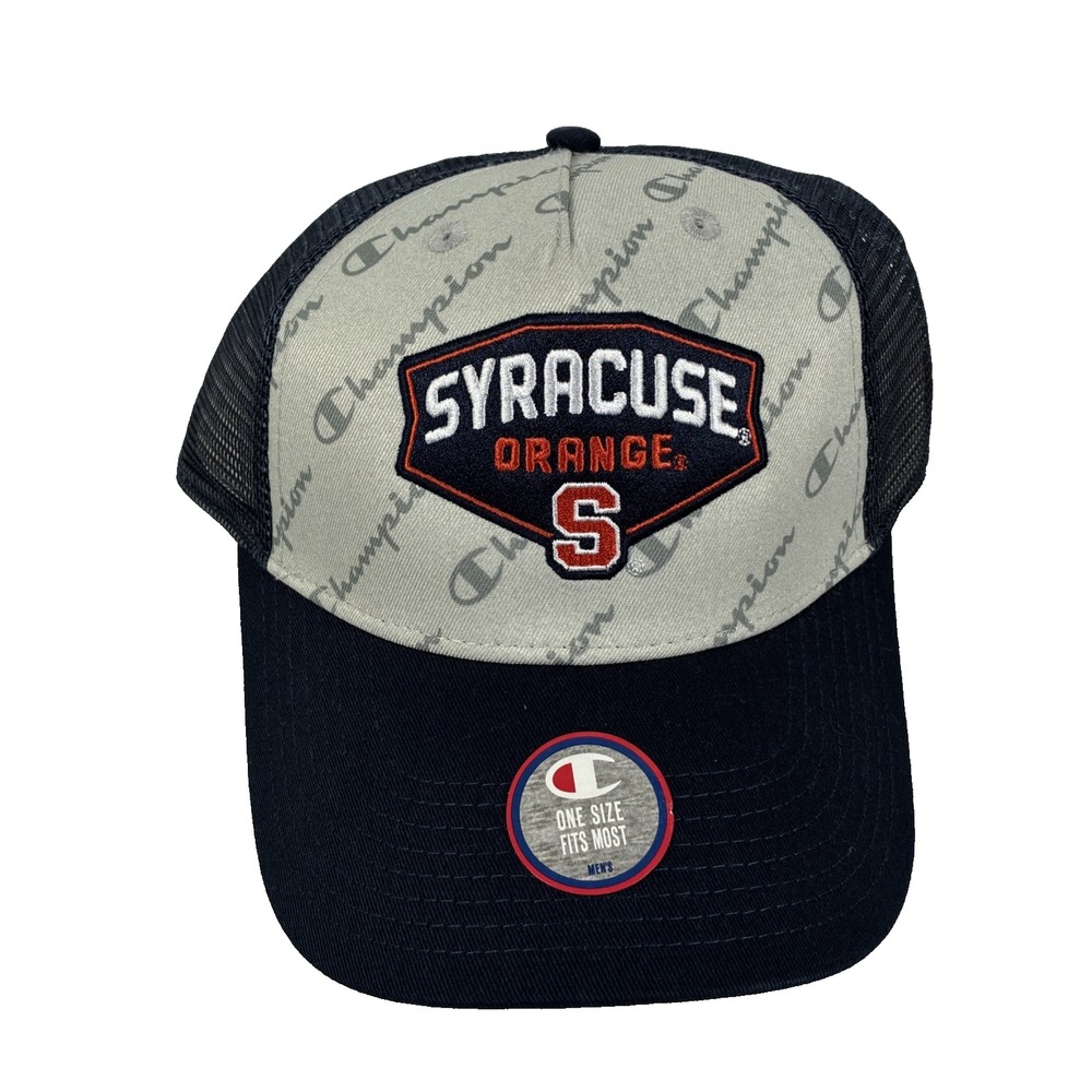 New Mens Champion Syracuse University Trucker Hat Adjustable Snap Back OS NWT